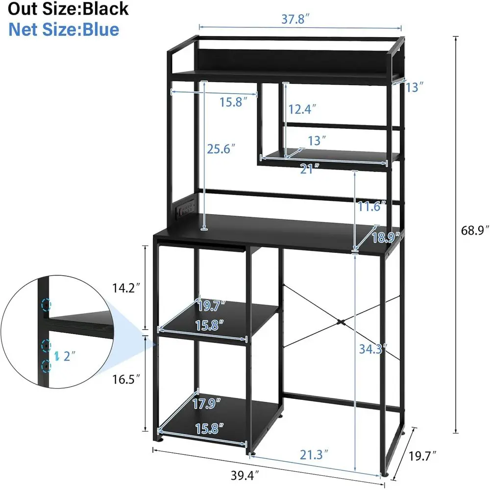 خزانة بار القهوة المدمجة مع ثلاجة صغيرة مدمجة ورف ميكروويف - خزانة جانبية للتخزين للحانات المنزلية في غرف المعيشة، Co