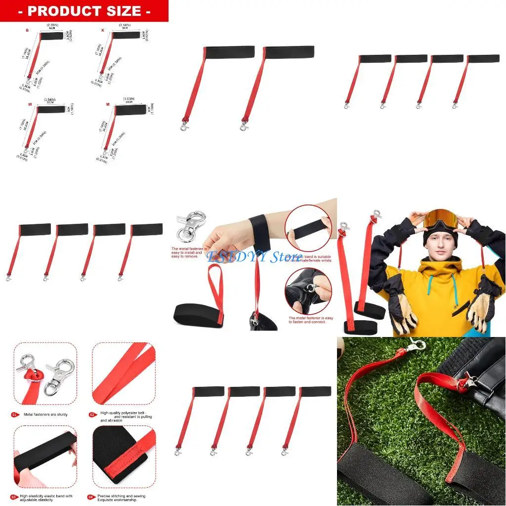 

G6DE 1 Set Gloves Rope Wrist Attachment Cord Keep Ski Gloves Secure and Accessible