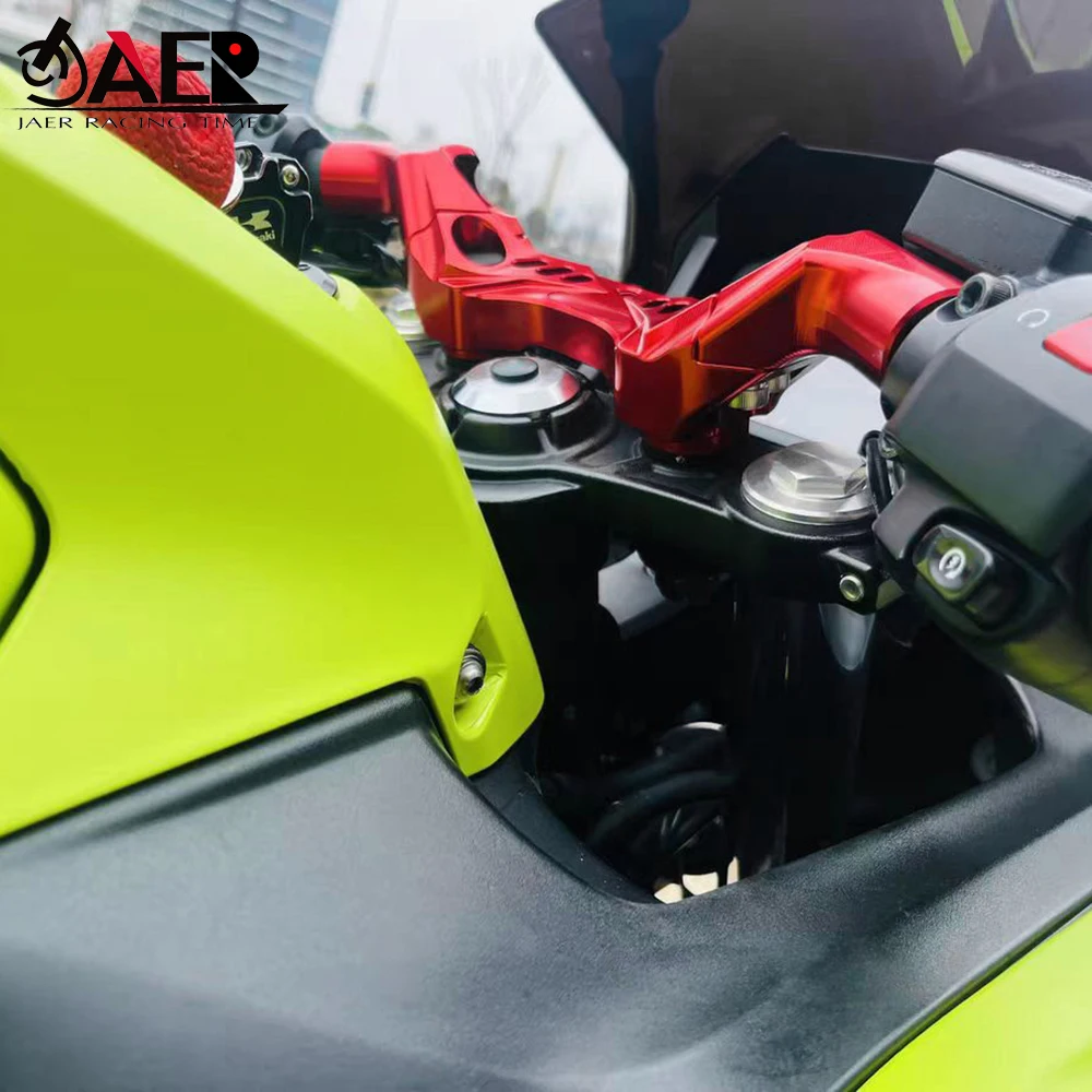 Motorcycle Top Triple Handlebar Adapter for Kawasaki Ninja 650 Ninja650 2017- 2023 Front Top Fork Upper Triple Tree Clamp Holder