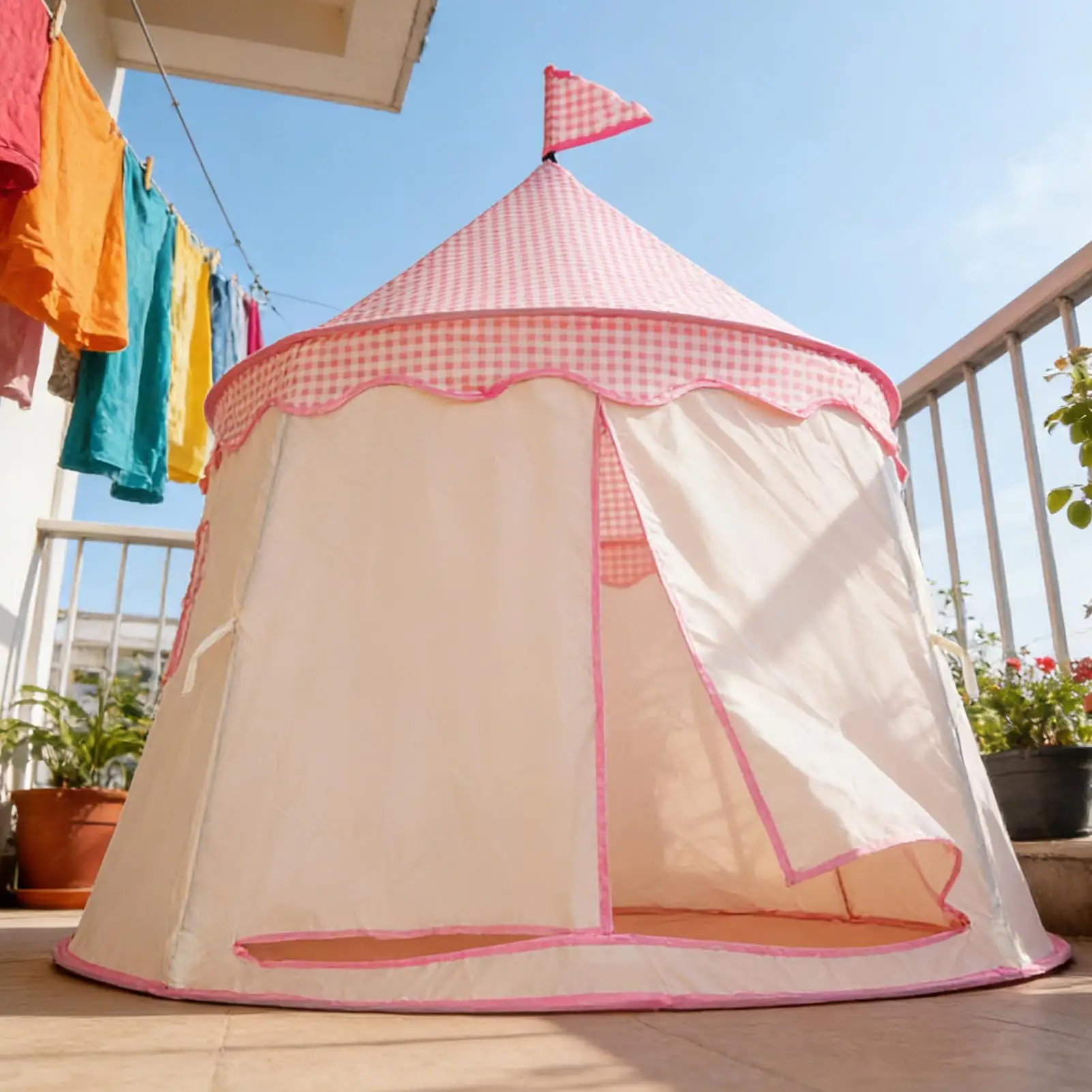 خيمة لعب قابلة للطي للأطفال، منزل لعب للأطفال، فتيات كبيرة، قلعة الأمير، لعبة خارجية، خيمة محمولة قابلة للطي، هدية للأطفال