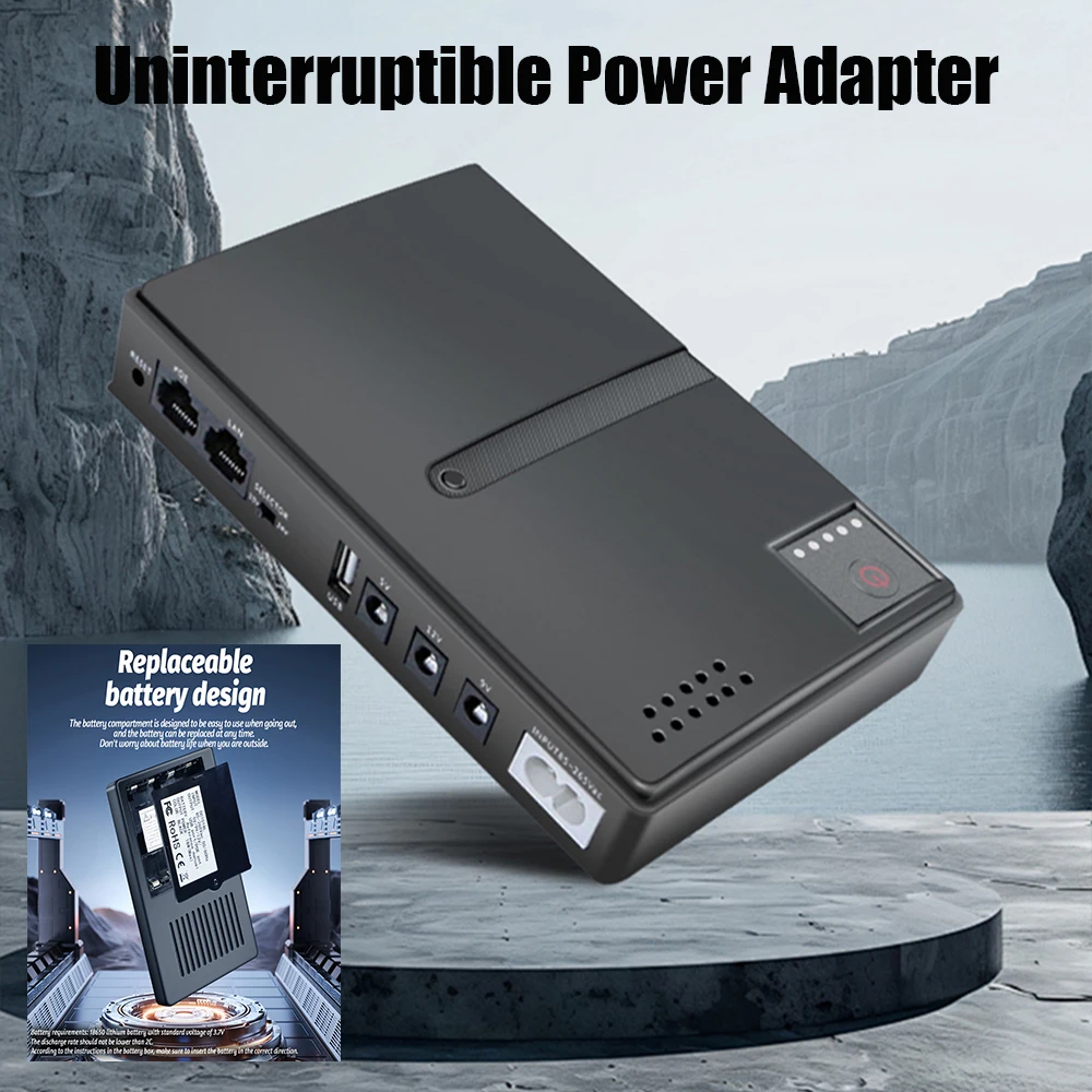 DC1018L Router AC85-265V Uninterruptible Power Adapter 5V9V12V Optical Cat Monitor Backup DC Power Supply UPS No Battery EU Plug