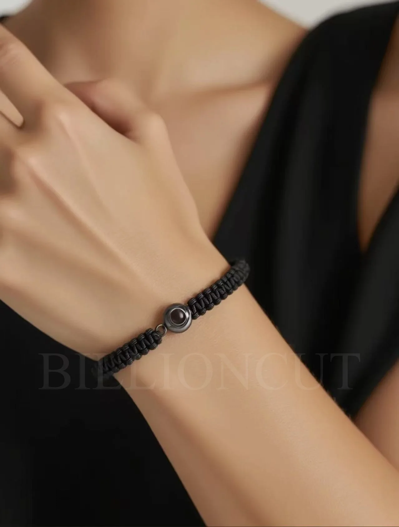 

New Custom Circle Projection Bracelet Personalized Photos Fashion Jewelry Adjustable 925 Sterling Silver Pendant Bracelet