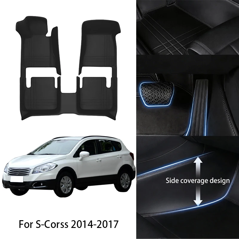 

Комплект автомобильных ковриков из искусственной кожи на заказ для Suzuki S-Cross, Swift, Vitara 2005, 2012, 2018. Роскошный полный комплект аксессуаров для интерьера автомобиля.