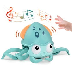 Indução Escape Crab para Crianças, Pet Elétrico Recarregável, Brinquedos Musicais, Brinquedos Interativos, Polvo Dançante, Presentes de Aniversário