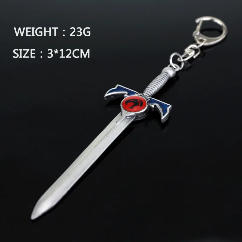 Anime Thundercat Sword Keychain Men Weapon Model Key Chain Key Rings Car Accessories Souvenirs