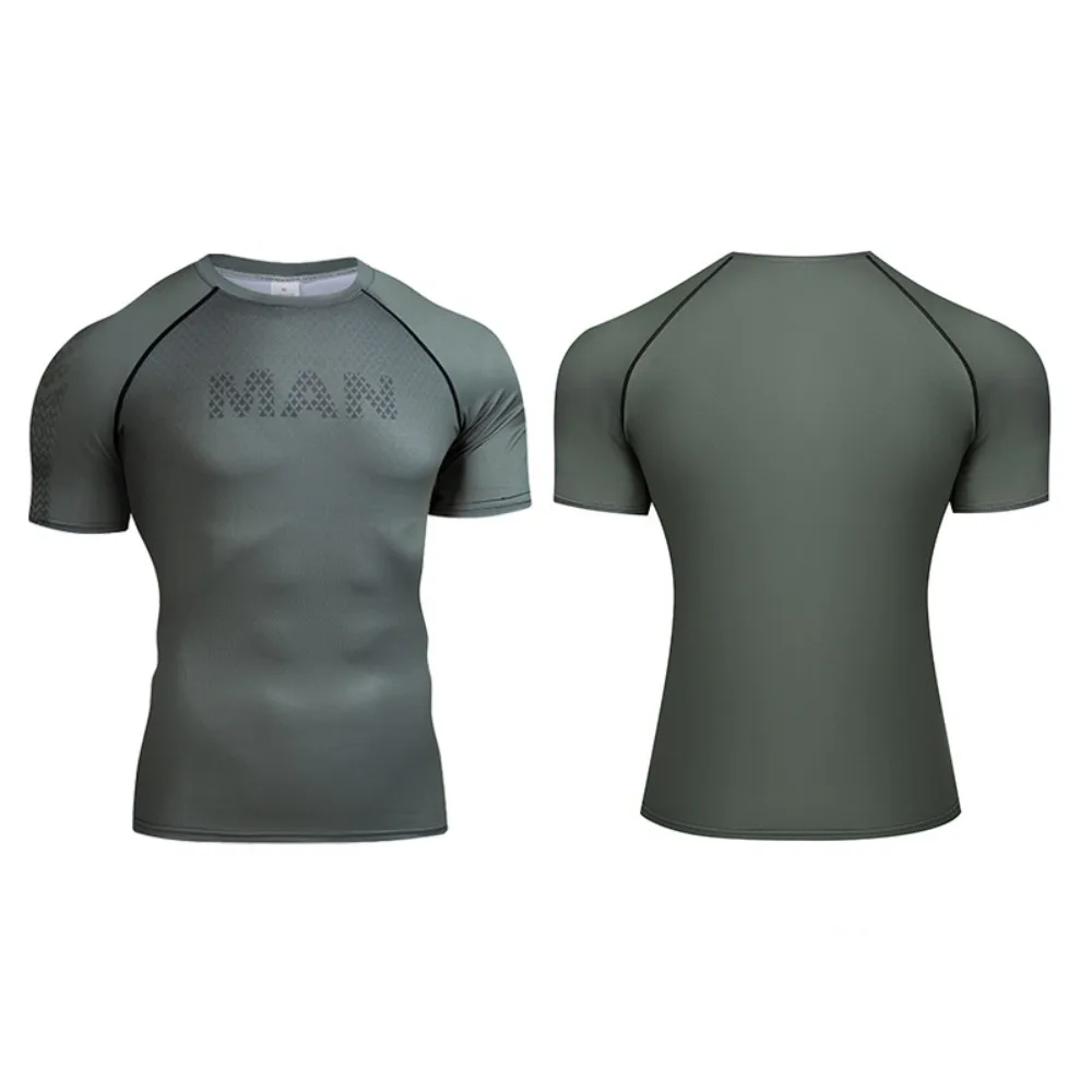 Three-piece Set Mens Workout Shirt - Moisture Wicking Compression Fit T-Shirt for Training, Running, Gym & Outdoor Sports