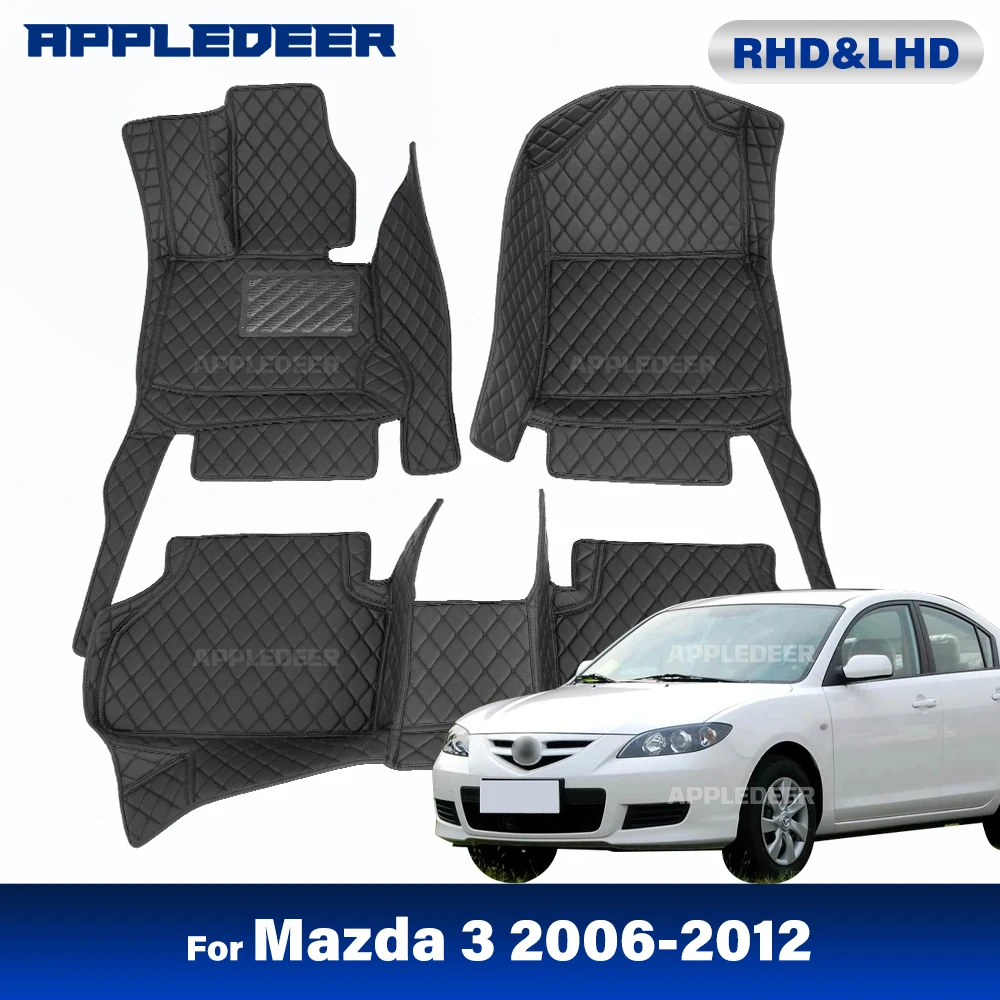 

Автомобильные коврики для Mazda 3 2006 2007 2008 2009 2010 2011 2012 на заказ, автомобильные подушечки для ног, ковер, аксессуары для интерьера