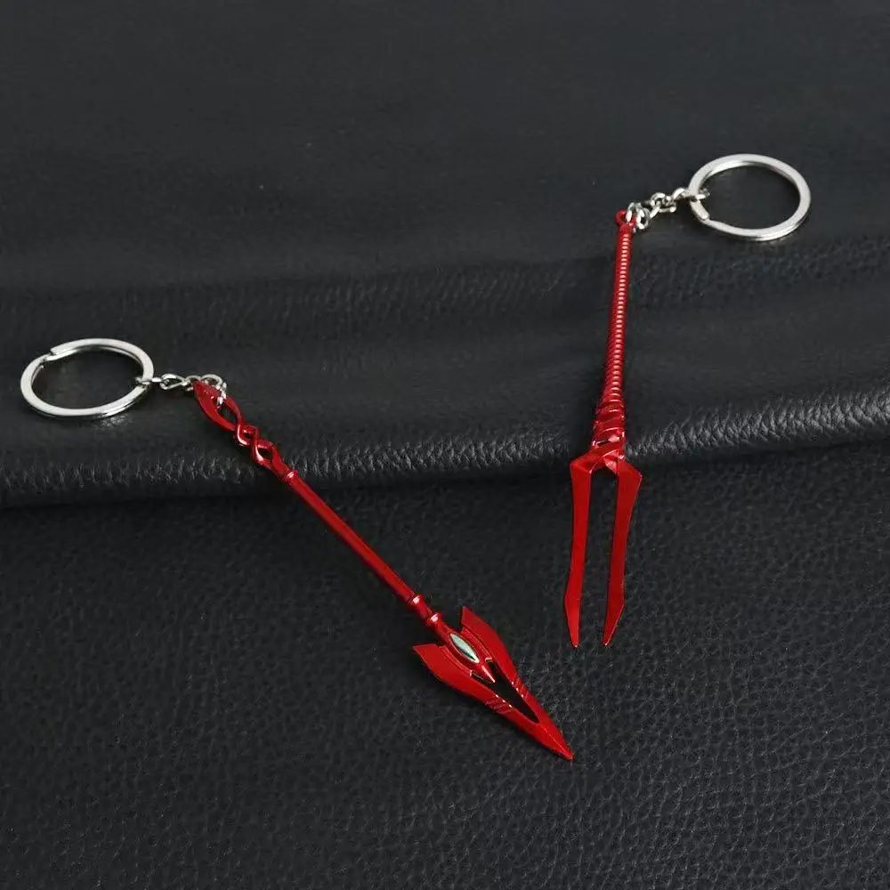 Anime Evangelion Spear of Longinus Keychain Action Figure 12cm Backpack Pendant Creativity Car Key Ring Accessories Gift