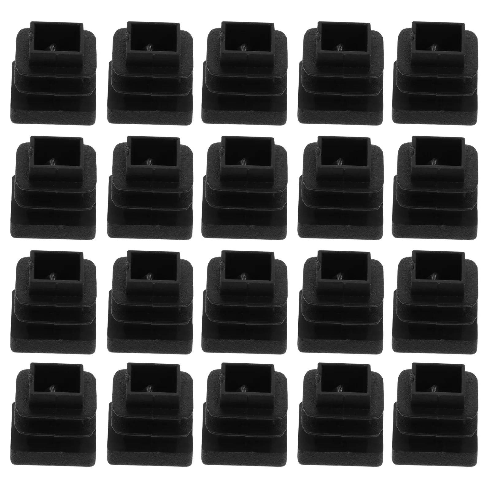 

30Pcs Plastic Furniture Leg Square End Caps Thickened Durable Chair Glide Inserts Anti-Wear Table Leg Protectors