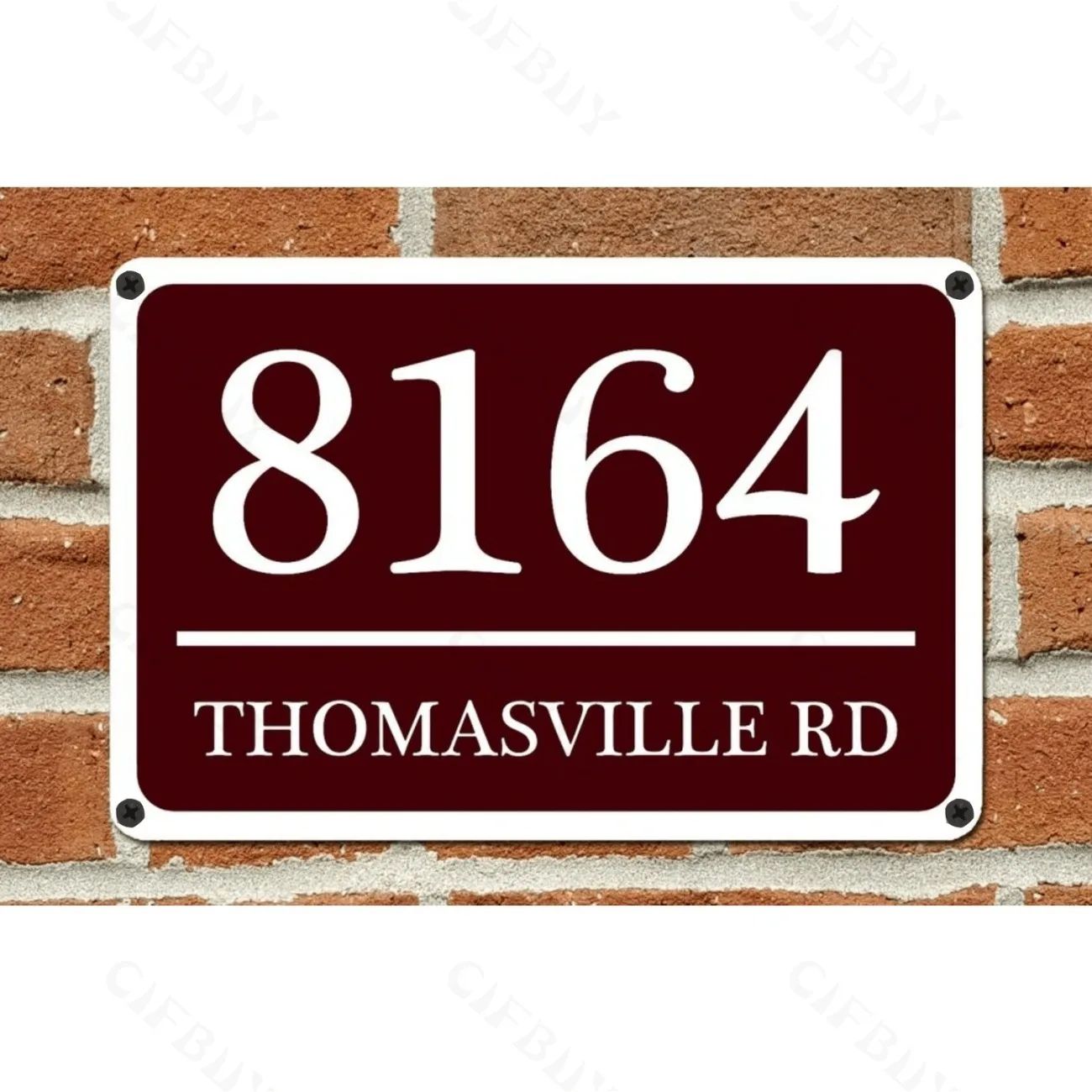 Personalized Metal Home Address Sign - 12"x8" Aluminum House Number Plaque, Wall Mounting, No Electricity Needed. image 5