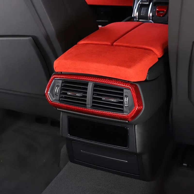 Car Interior Armrest Rear Air Conditioner Vent Outlet Frame Decoration Cover Trim For Lamborghini URUS 2018-2021 Car Accessories