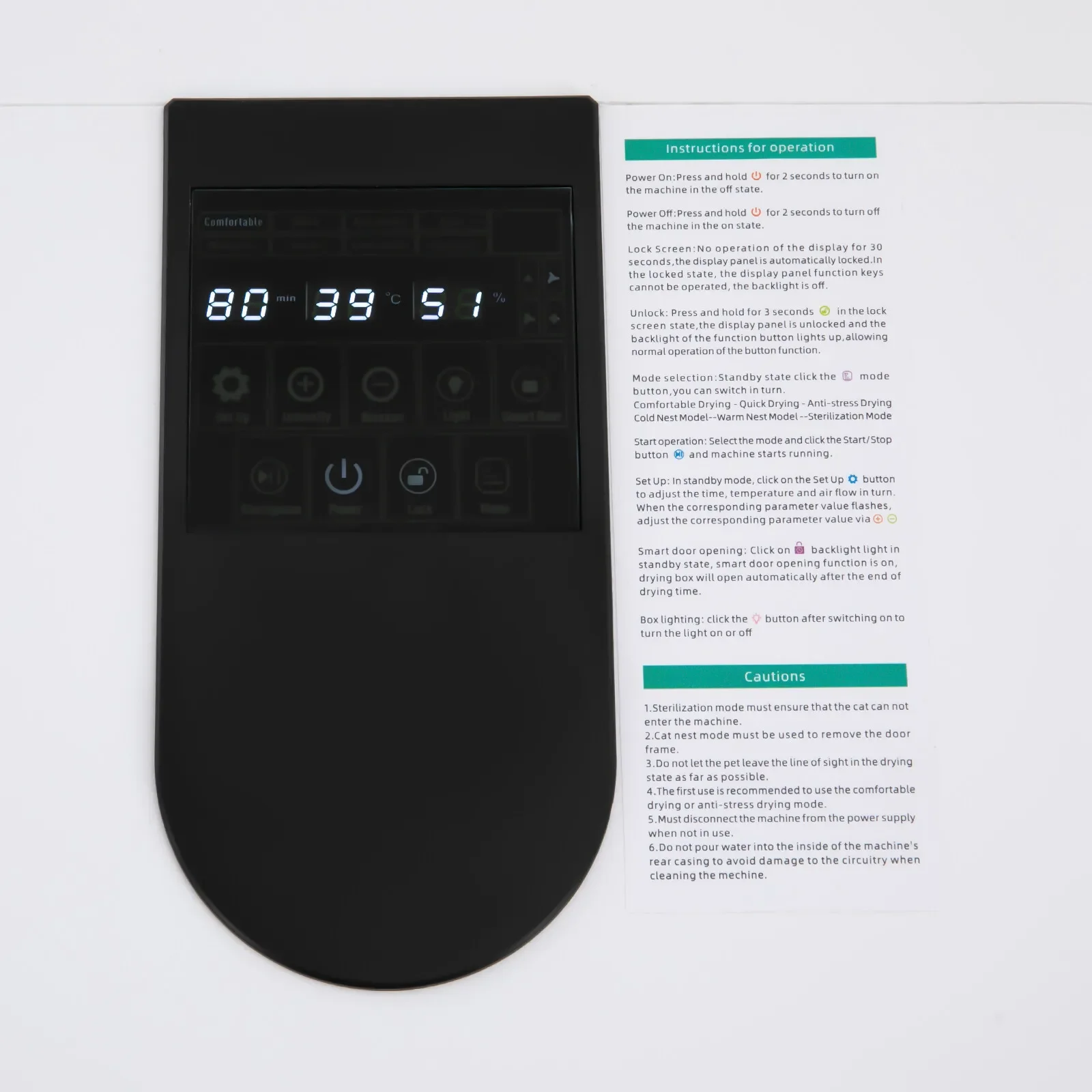 65Qt Auto Pet Dryer Box - Quiet Smart Blower for Cats & Small Dogs | Gentle Warm Air & Timer | After Bathing & Grooming