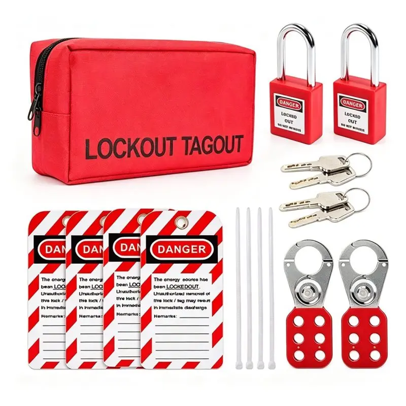 ABDJ-Lockout Tagout Kit Padlocks Loto Hasps Tags Locks Set Electrical Safety Lockout Tagout Tags Loto Locks