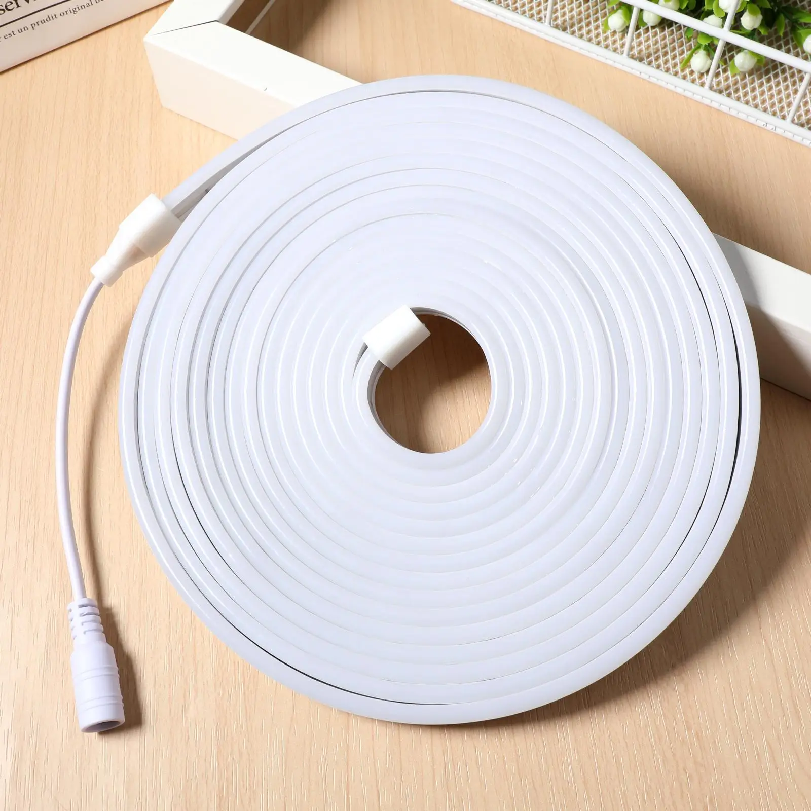 Set di strisce luminose 5M PVC flessibile Illuminazione calda bianca per camera da letto Bar Party KTV Strisce luminose solari per esterni