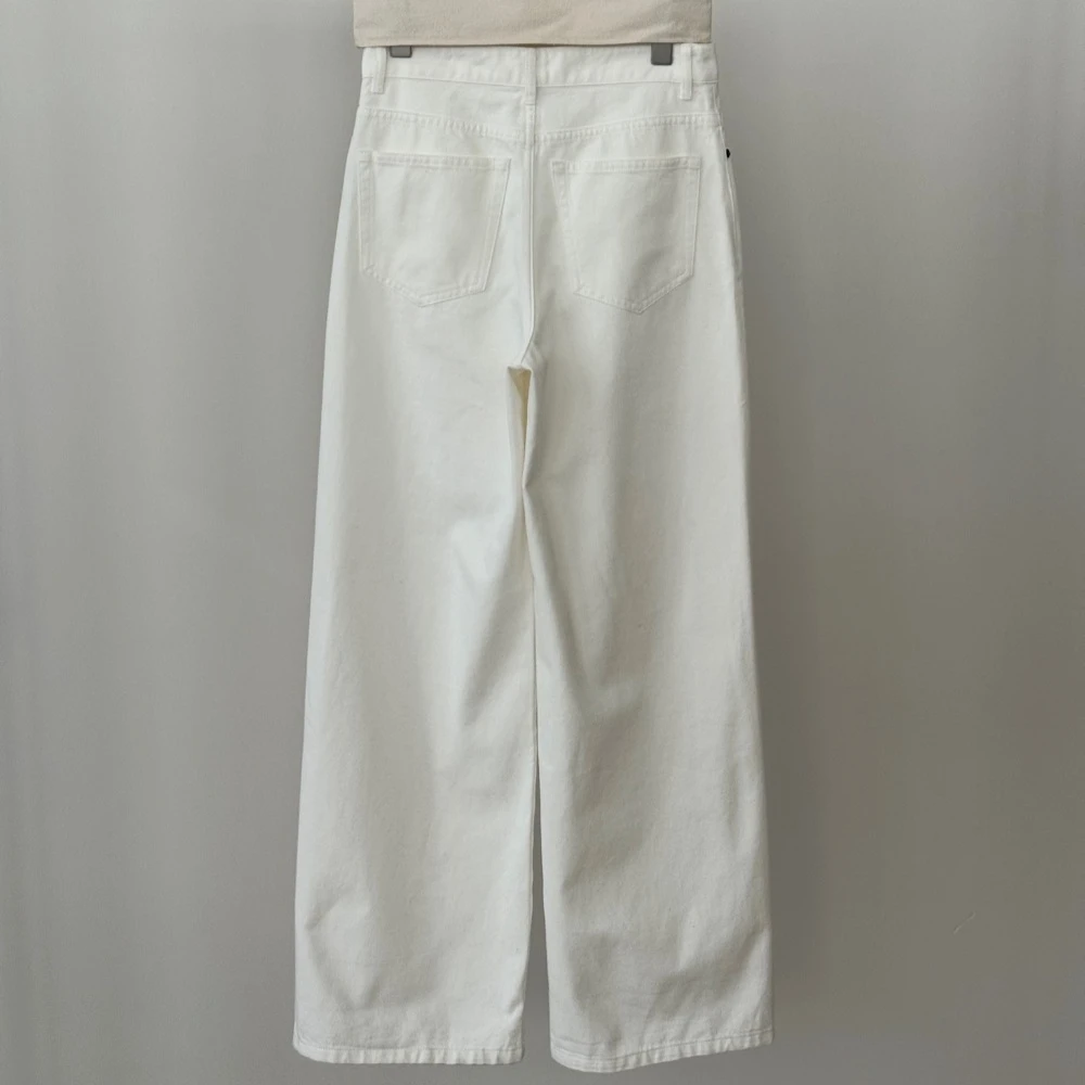 Classic White Straight Leg Jeans