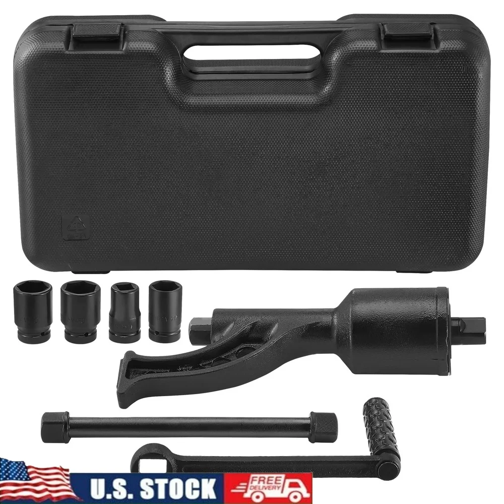 

Heavy Duty Torque Wrench 1 Inch Drive Torque Multiplier Set with 4 Sockets 21-41mm High Torque 6800Nm Ergonomic Handle