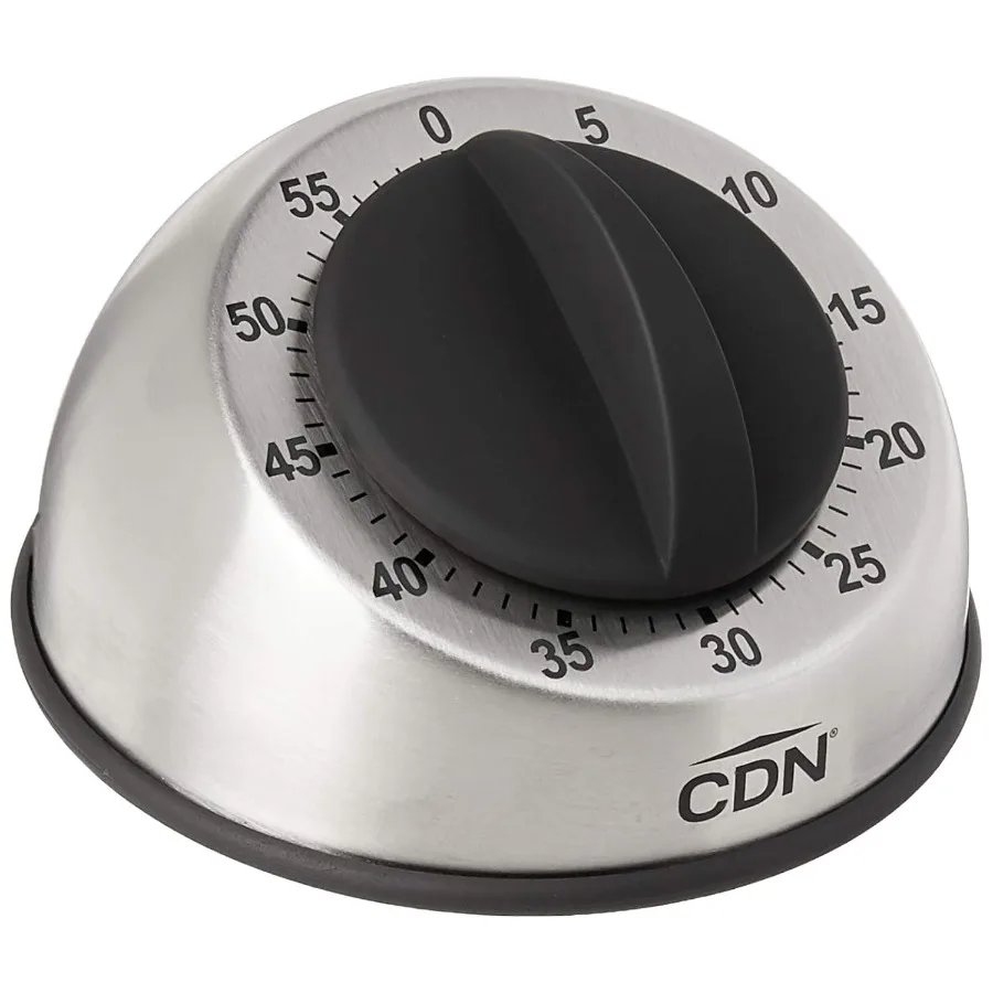 

CDN Compact 60Minute Mechanical Timer with EasytoRead 2.5Inch Dial and Loud 3Second Alarm for Precise Cooking and Baking Applic