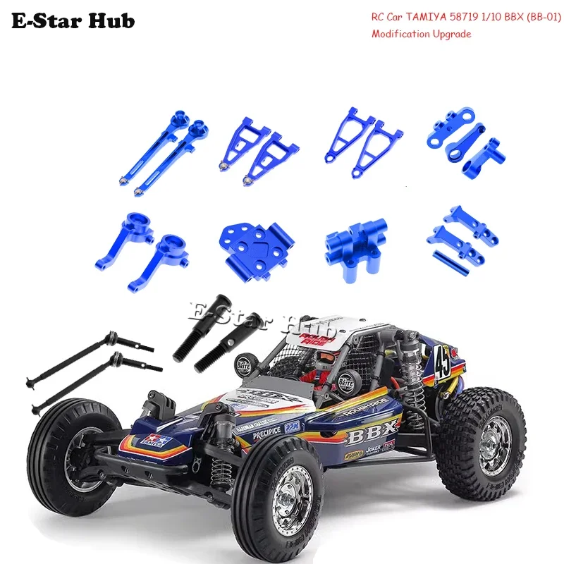 Wahacze zawieszenia zwrotnica metalowy zestaw akcesoriów do modyfikacji dla Tamiya 58719 BBX BB01 BB-01 RC Buggy akcesoria samochodowe