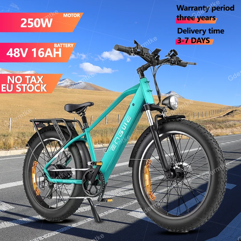 Electric Bike ENGWE E26 250W Motor 48V16AH Battery Hydraulic Suspension E Bike 26*4.0-Inch Fat Tire Mountain Electric Bicycle