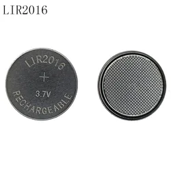 5pcs LIR2016 rechargeable battery button cell 3.6V lithium-ion replaces CR2016 for car remote control key anti-theft device
