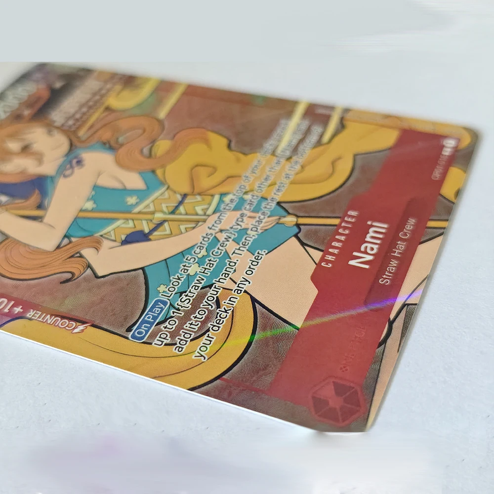 2024 DIY One Piece Nami OP01-016 English 1st Anniv SET Proxy Card with Custom Graded Display Sleeve Option
