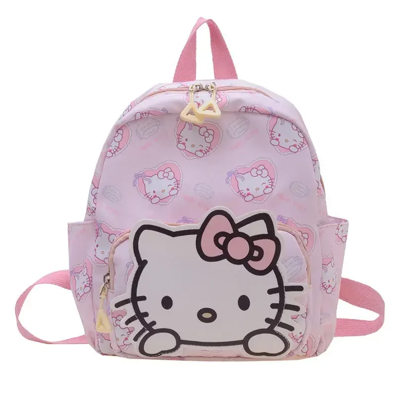 Kawaii Toddler School Backpack for Kid Girl Mini Size Nylon Cute Cartoon Hello Kitty Pattern School Bag for Kindergarten Student