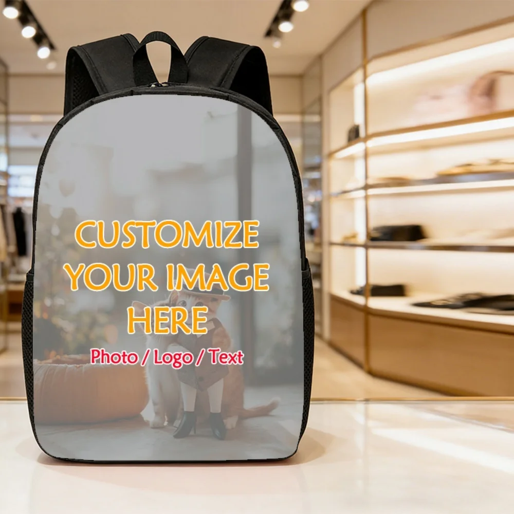 Personalized Custom Photo Backpack Custom Upload Picture Souvenir Gift Bag Anniversary Birthday Travel Casual Daypack Unisex