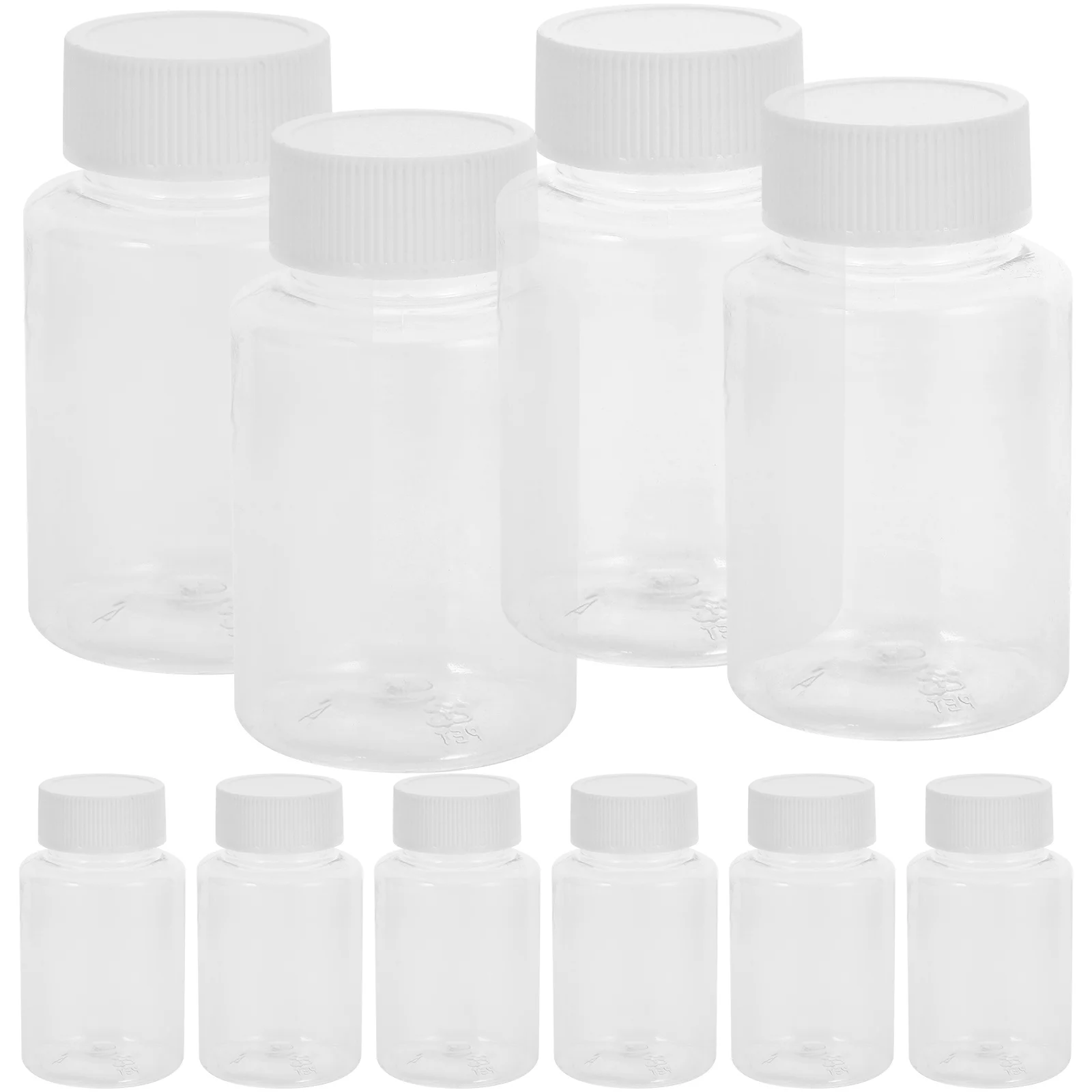 

12Pcs Small Travel Bottles 100Ml Plastic Storage Containers with Caps for Liquids Refillable Compact Bottles with Cap