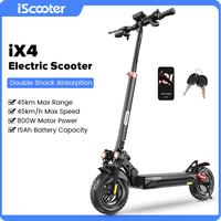 iScooter iX4 Electric Scooter 800W Motor 48V 15Ah 40-45km Range 45km/h Speed Dual Disc Brake foldable Off-Road eScooter With App