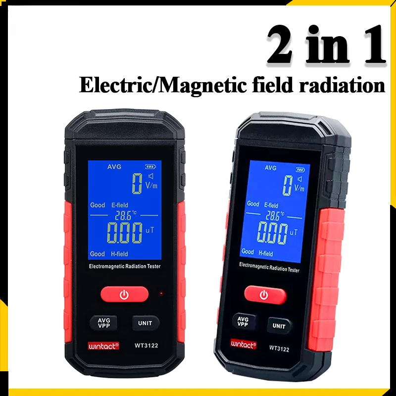 

For Geiger Counter New WT3122 Electromagnetic Field Detector Wave Radiator Mobile PhoneRadiation Tester Audible Visual Alarm