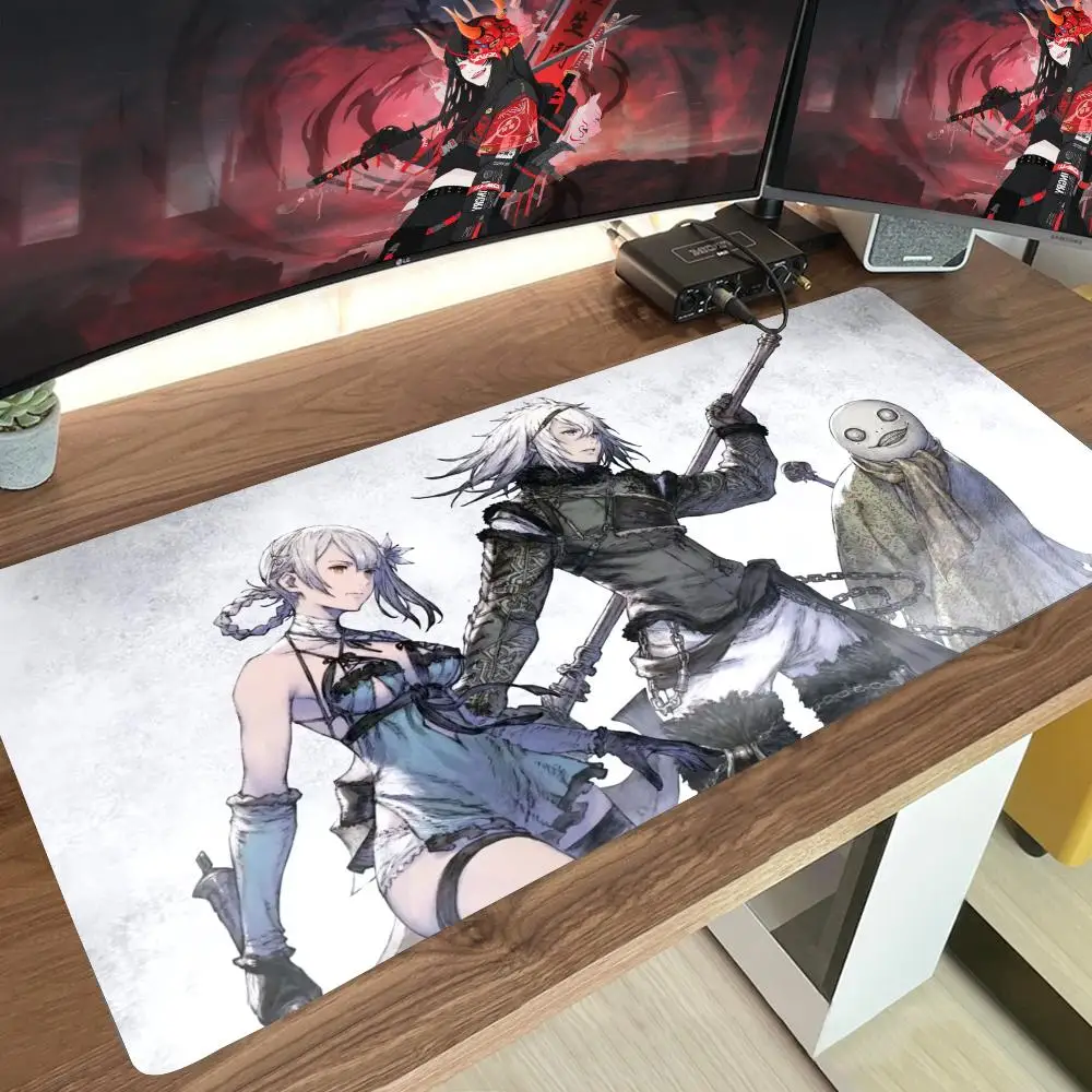 Large Mouse Pad Nier Desk Mouse Pad Cute Nier Automata HD Desk Pad Extended Gaming Keyboard Mats Large XXL Gamer Mousepad 90x40