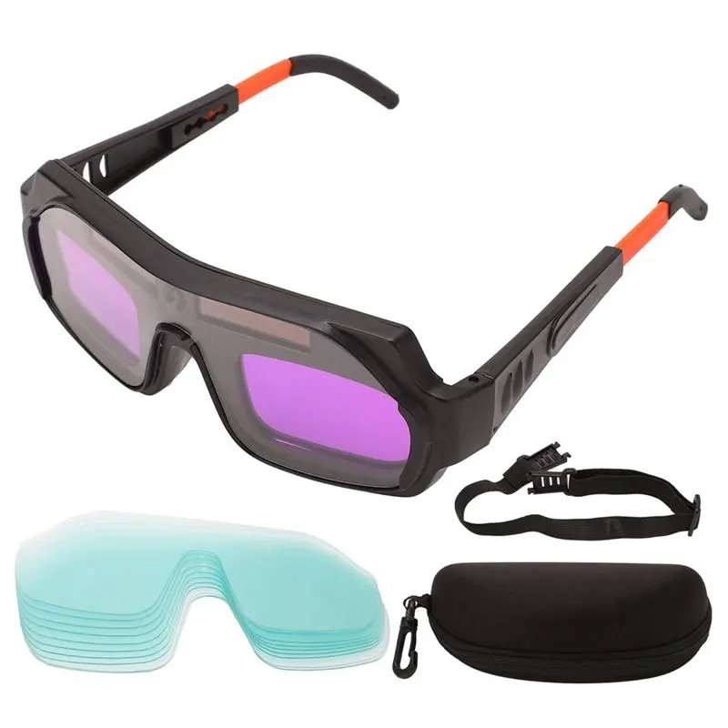 

AS95-Auto Darkening Welding Goggles Soldering Eye Protection Glasses Solar Welding Safety Glasses