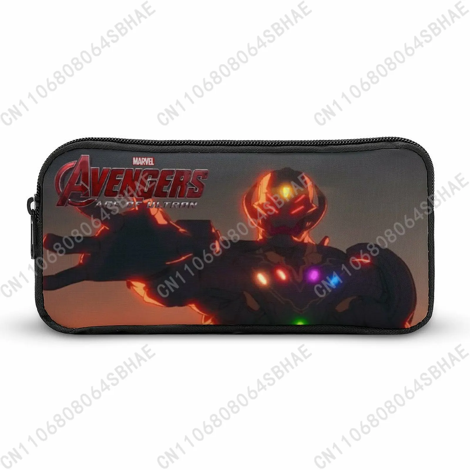 

Marvel Ultron Pencil Case Teens Custom Pattern Simple Pen Bag School Stationery Pouch Personalized Zipper Bag Cosplay