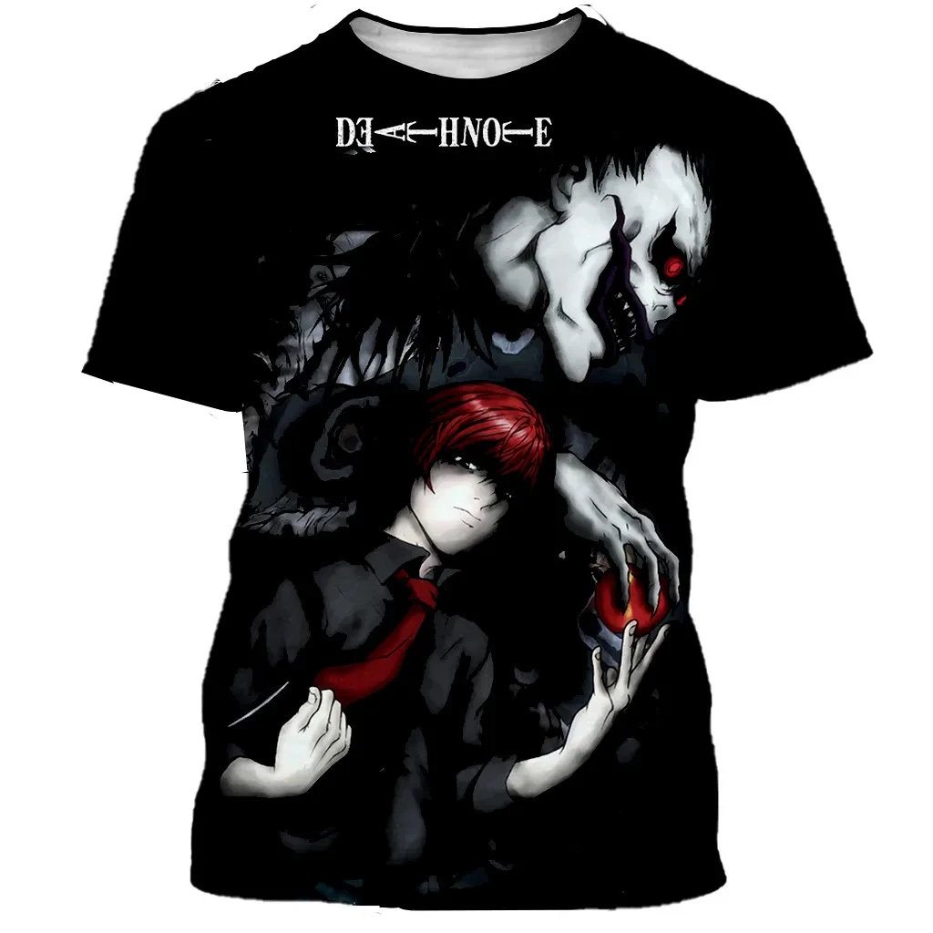 

Japanse Anime Death Note 3d Gedrukt T-Shirt Mannen Vrouwen Mode Casual Harajuku Stijl T Shirts Streetwear Hiphop Mannen Kledi