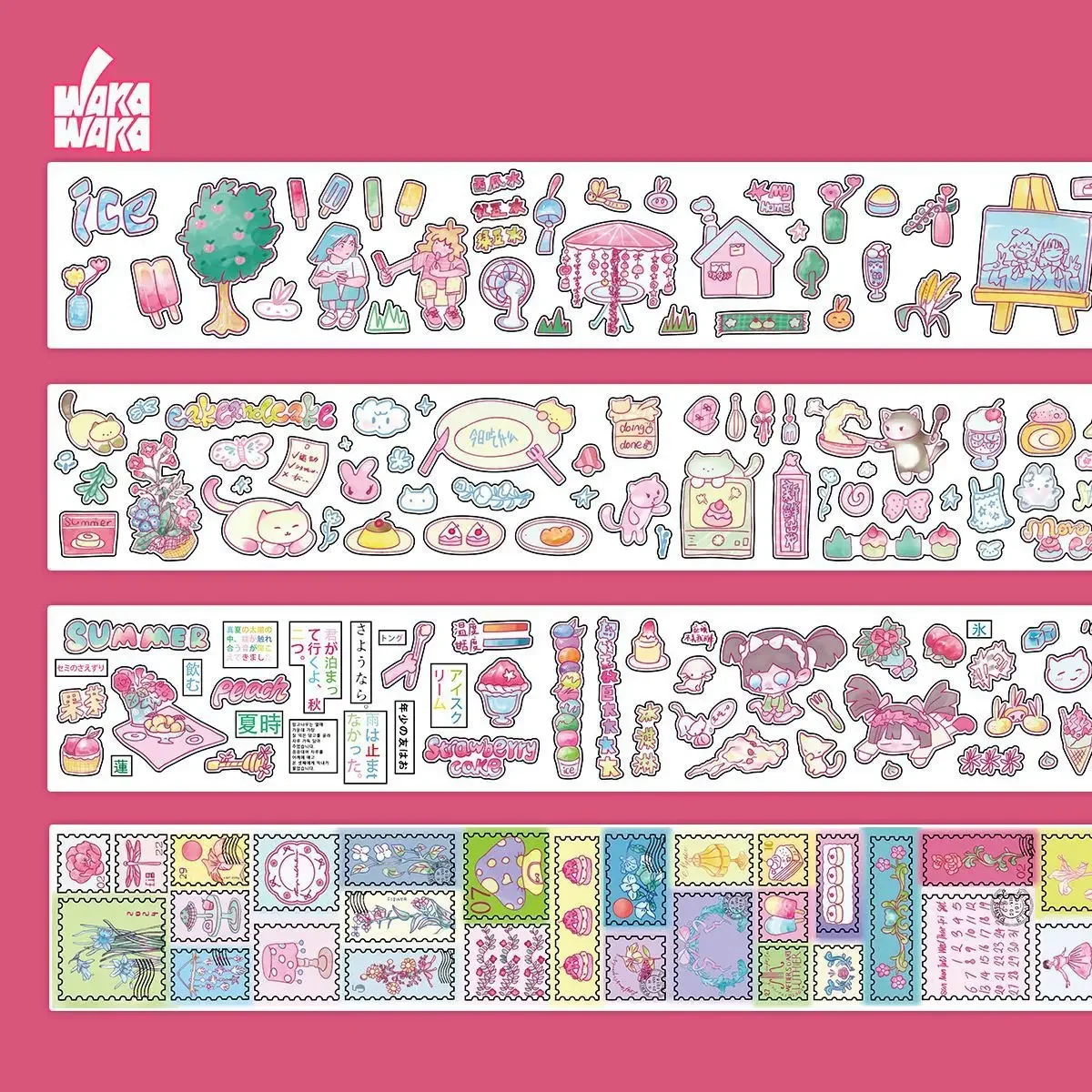 Sticker Roll Memory Vintage Stamp Stickers Cute stickers