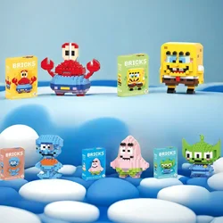 Spongebob Cartoon blocchi di costruzione per bambini Puzzle Toys studenti delle scuole ricompensa regali attività bambola torta Big Star Minifigure