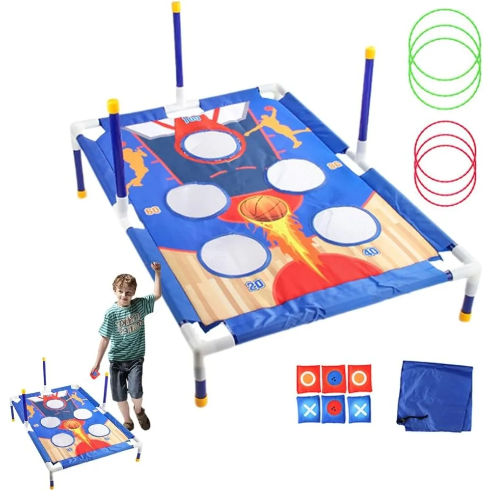 2-in-1ビーンバッグトスゲーム-子供用-幼児用-屋外投げゲーム-男の子-女の子-家族向け-コーンホールパーティー-カーニバルゲーム-誕生日プレゼント