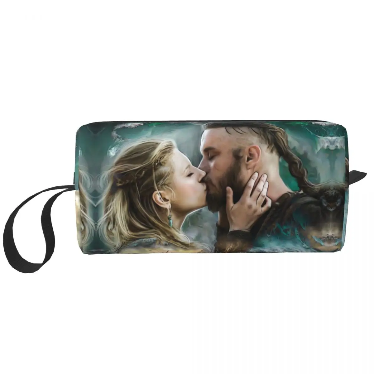 Saco cosmético para senhoras, Vikings Lagertha Ragnar Lothbrok, nórdico, Valhalla Warrior, organizador de higiene pessoal maquiagem, kit Dopp