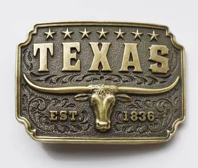 Zinc alloy Texas Bull Head Belt Buckle suitable for 3.8CM wideth snap on belt with continous stock