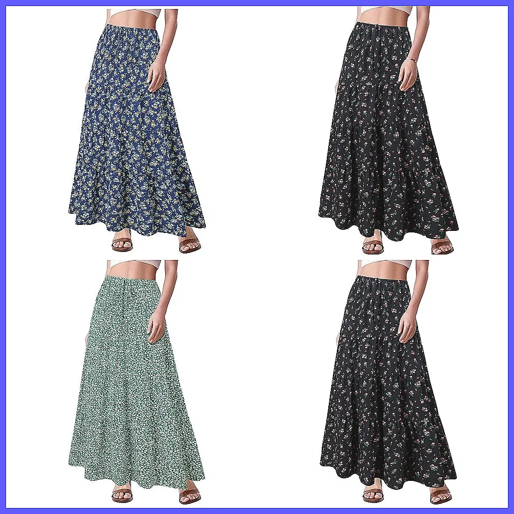 Off-Shoulder Chiffon Dress with Ruffles, Flowy Swing Mini Dress for Women, Crew Neck Layered Culottes