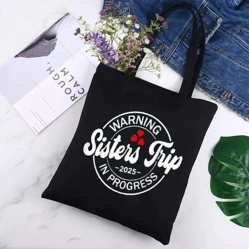 A travel tote bag for sisters，Reusable shopping bag，Suitable for Teenagers，Prayer gift，Holiday supplies，Travel Shopping Leisure