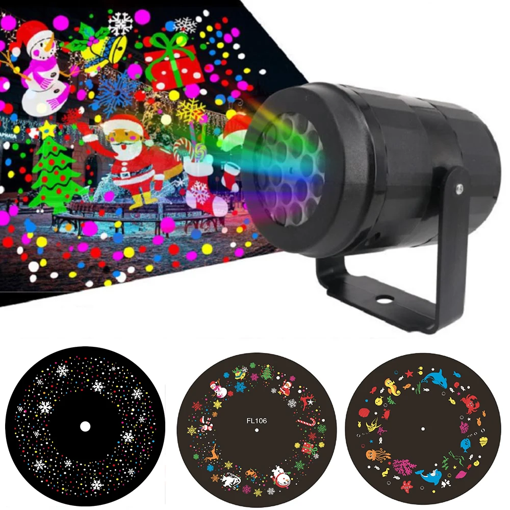 Christmas Snowflake Projector Light Large Decoration Christmas Party Laser Led Stage Light Rotating Xmas Lighting Garden Decor