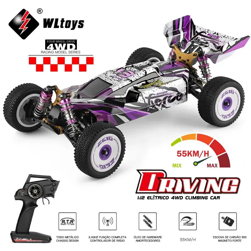 WLtoys WL 124019 1/12 4WD pilot zdalnego sterowania zdalnie sterowany samochód wyścigowy wysokiej prędkości Off-Drift uliczny amortyzacja dorosłych,