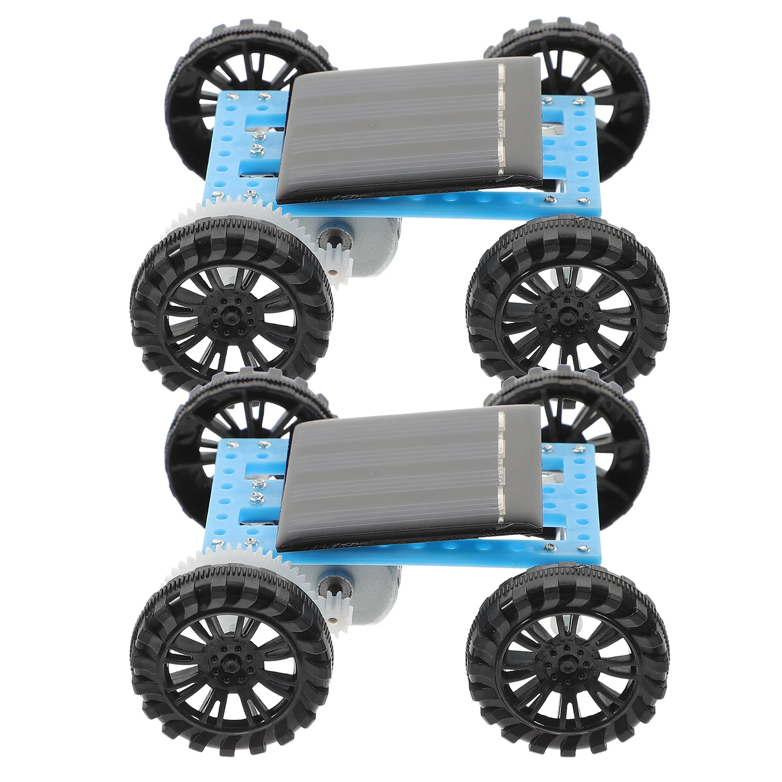 2 pièces Mini voiture à énergie solaire bricolage assemblage Kit de tige éducative pour enfants véhicule activé par la lumière du soleil voiture de course à énergie solaire