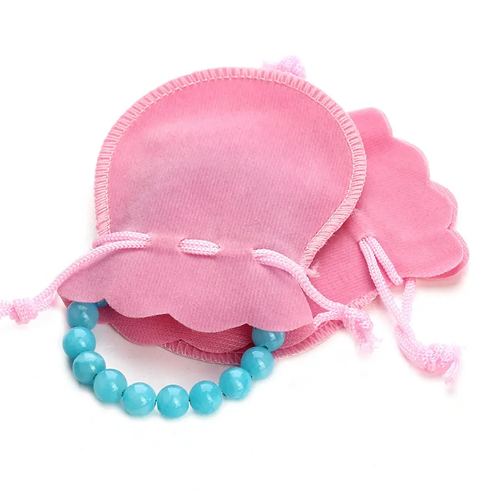 10Pcs Jewelry Storage Bags Colored Flannel Drawstring Pouches Large Capacity Jewelry Organizer Gift Favor Wrap for Home Party
