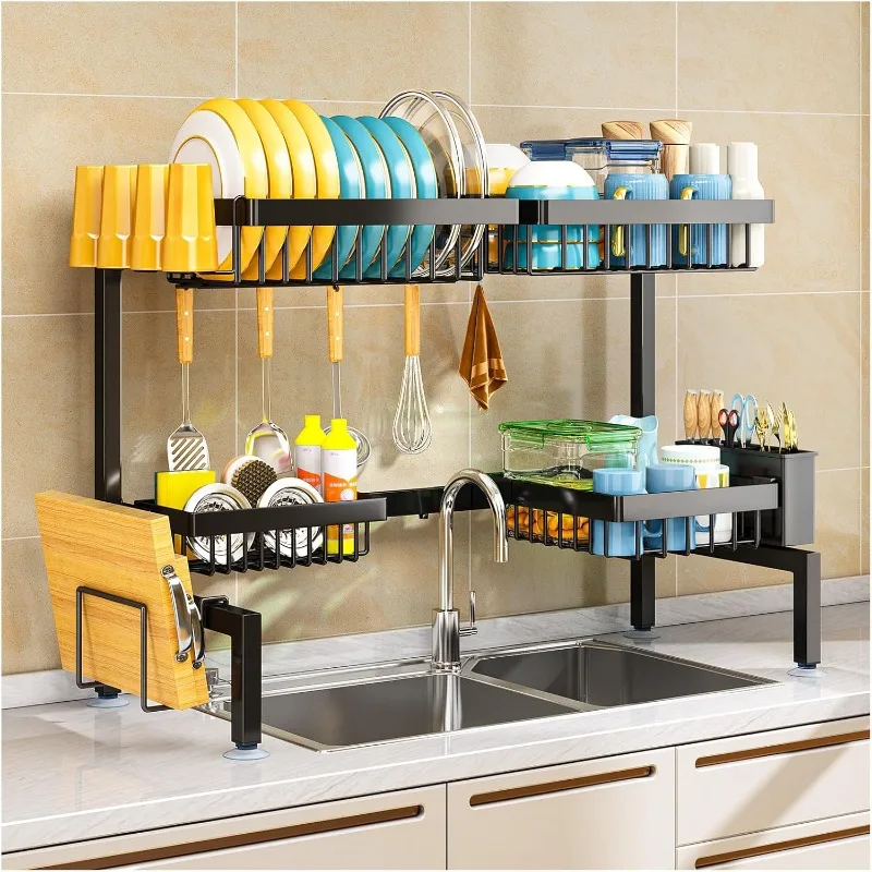 

Over The Sink Dish Drying Rack, fits All Sinks (24.8"-35.4"), Adjustable Dish Drying Rack, Dish Drying Rack Above Kitchen Sink