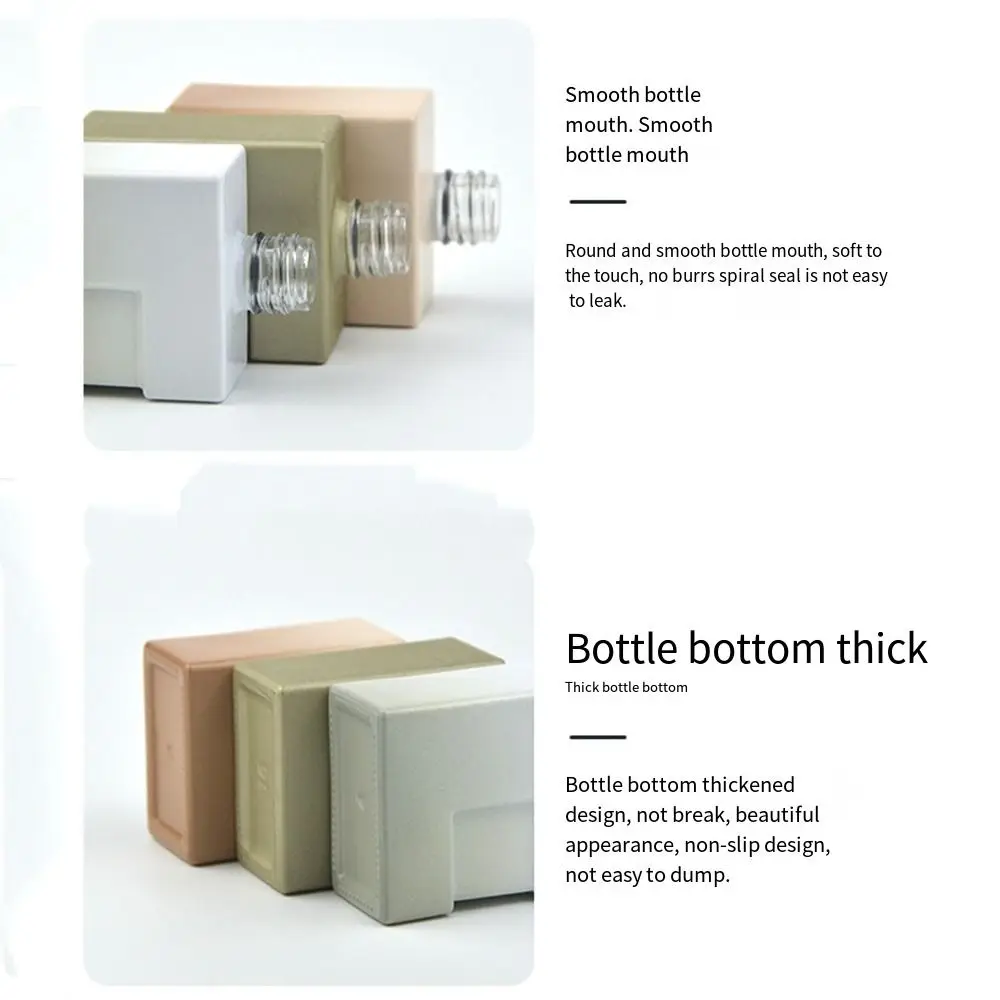 Bouteille carrée de vernis à ongles, rechargeable, en verre Durable, emballage de Gel, bouteille vide à fond épais de haute qualité avec brosse domestique