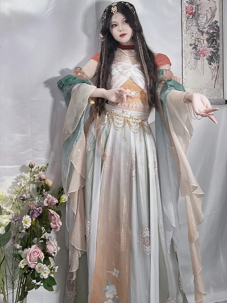 

Новый Hanfu женский Feitian Han Element экзотический очаровательный западный регион принцесса классическая танцевальная одежда 2025