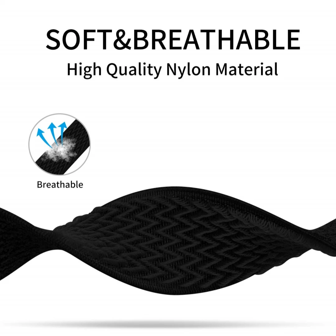 Stretchy Nylon Loop Bands Compatible with Apple Watch 38mm 40mm 41mm 42mm 44mm 49mm Adjustable Soft Elastics Strap view 3