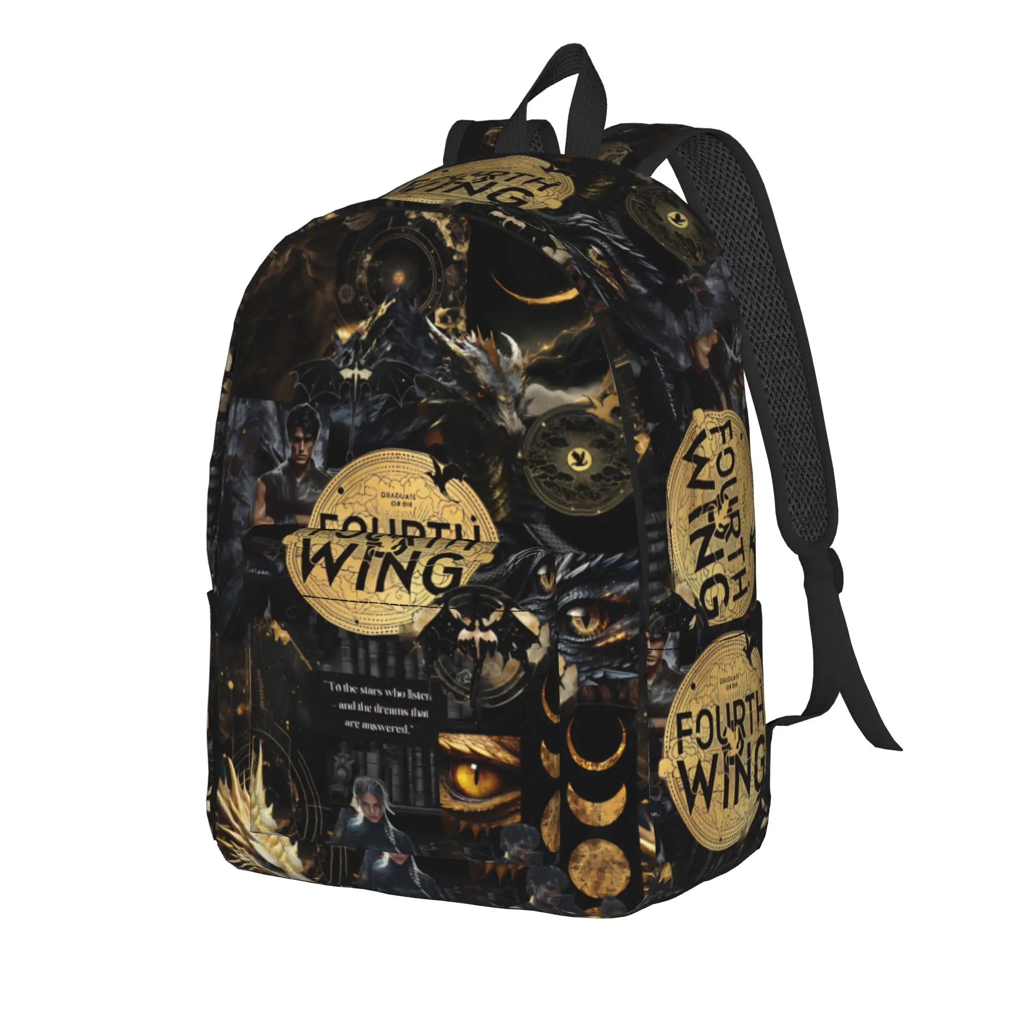 F-Fourth W-Wing Dragon Backpack for Men Women Cool High School Hiking Travel Daypack  Laptop Computer Shoulder Bag Lightweight